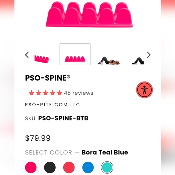 Turquoise Core Exerciser with Guide - Picture 4 of 9